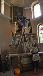 Sprzątanie kościoła w Sławikowie po remoncie - 2016r. - zdjecie 1