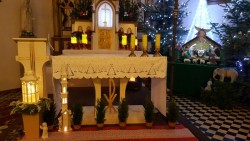 Dekoracja świąteczna w kościele w Miejscu Odrzańskim