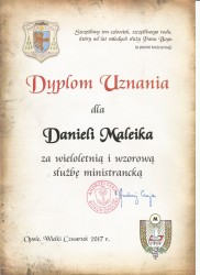 Dyplom uznania dla ministrantów 2017r. - zdjecie 14